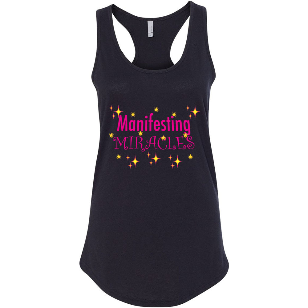 MANIFESTING MIRACLES Fitted Racerback Tank Top - FabulousLife