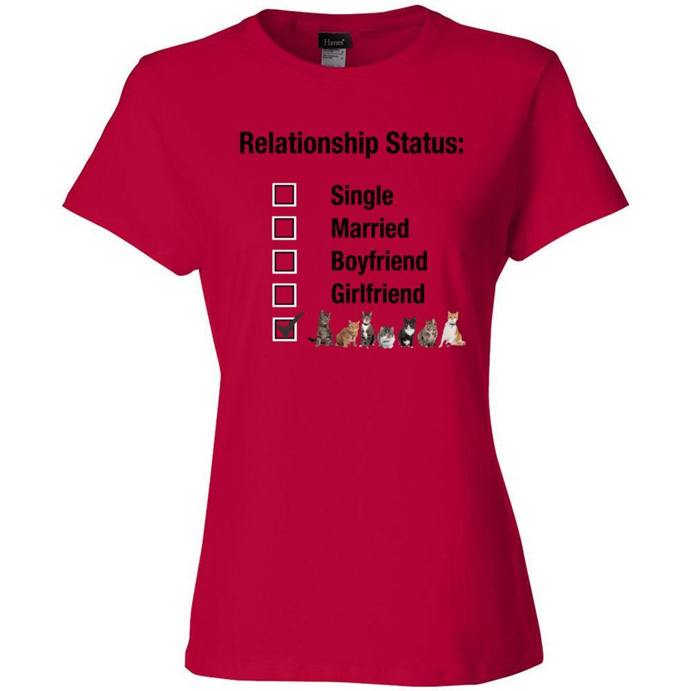CAT LOVER Relationship Fitted T-Shirt-100% Cotton,  EXCLUSIVE-Not Sold Anywhere Else! - FabulousLife