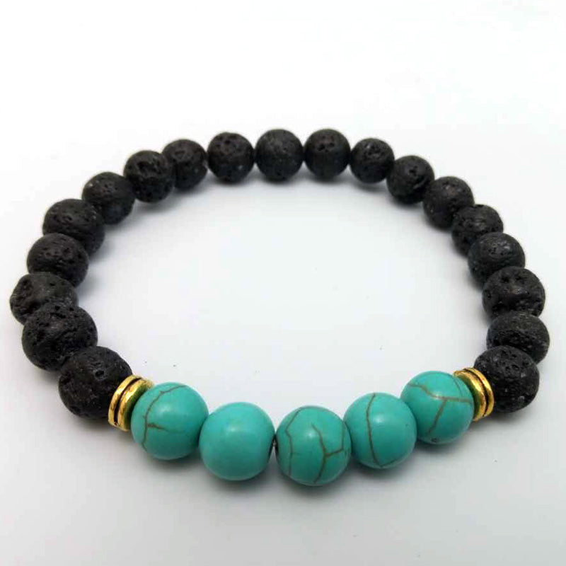 7 Chakra Bracelets: 8 MM Lava Beads, Healing Jewelry, Buddha Beads - FabulousLife