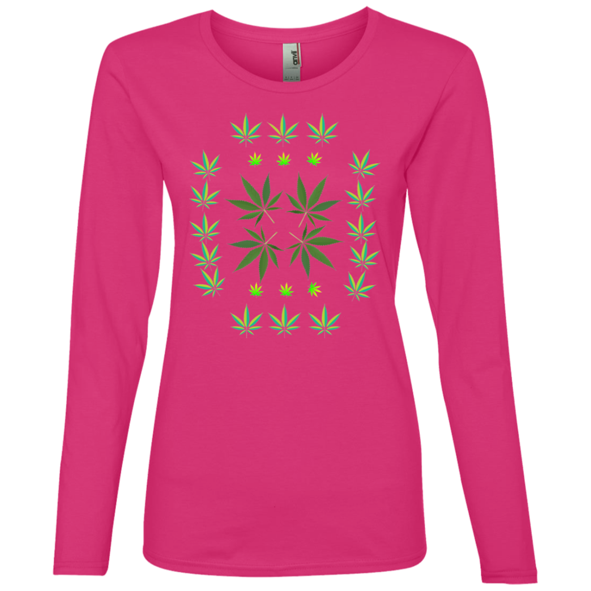 FASHION 420 Lovely Leaf LS Woman's Fitted T-Shirt - FabulousLife