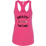 CRAZY CAT LADY Fitted Racerback Tank Top - FabulousLife