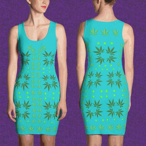 FASHION 420: Sexy Turquoise Fitted Designer Print Dress, Exclusive! - FabulousLife