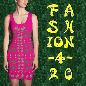 FASHION 420: Sexy Hot Pink Custom Design Print Dress, Exclusive! - FabulousLife