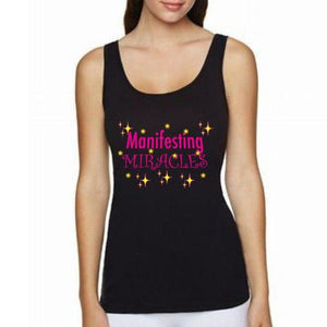 MANIFESTING MIRACLES Fitted Racerback Tank Top - FabulousLife