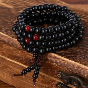 108 Prayer Beads Mala 8mm Natural Sandalwood  Buddha Bracelets: 5 Colors - FabulousLife