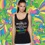 THE WORLD IS A CANVAS TO OUR IMAGINATION Racerback Tank Top - FabulousLife